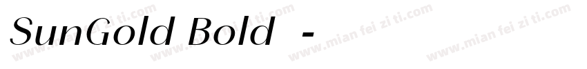 SunGold Bold字体字体转换